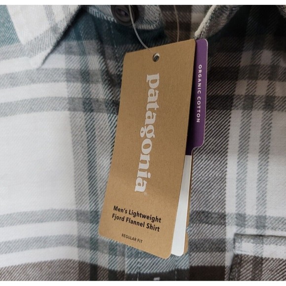 Patagonia Flannel Shirt Mens XXS Organic Cotton Tailored Grey L/S Fjord NEW - Picture 5 of 8